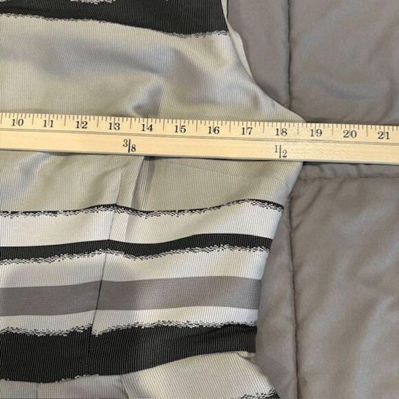 Boss Hugo Boss Diljana Dress Silver Gray Textured Sleeveless Cocktail Size 8 - Picture 13 of 16